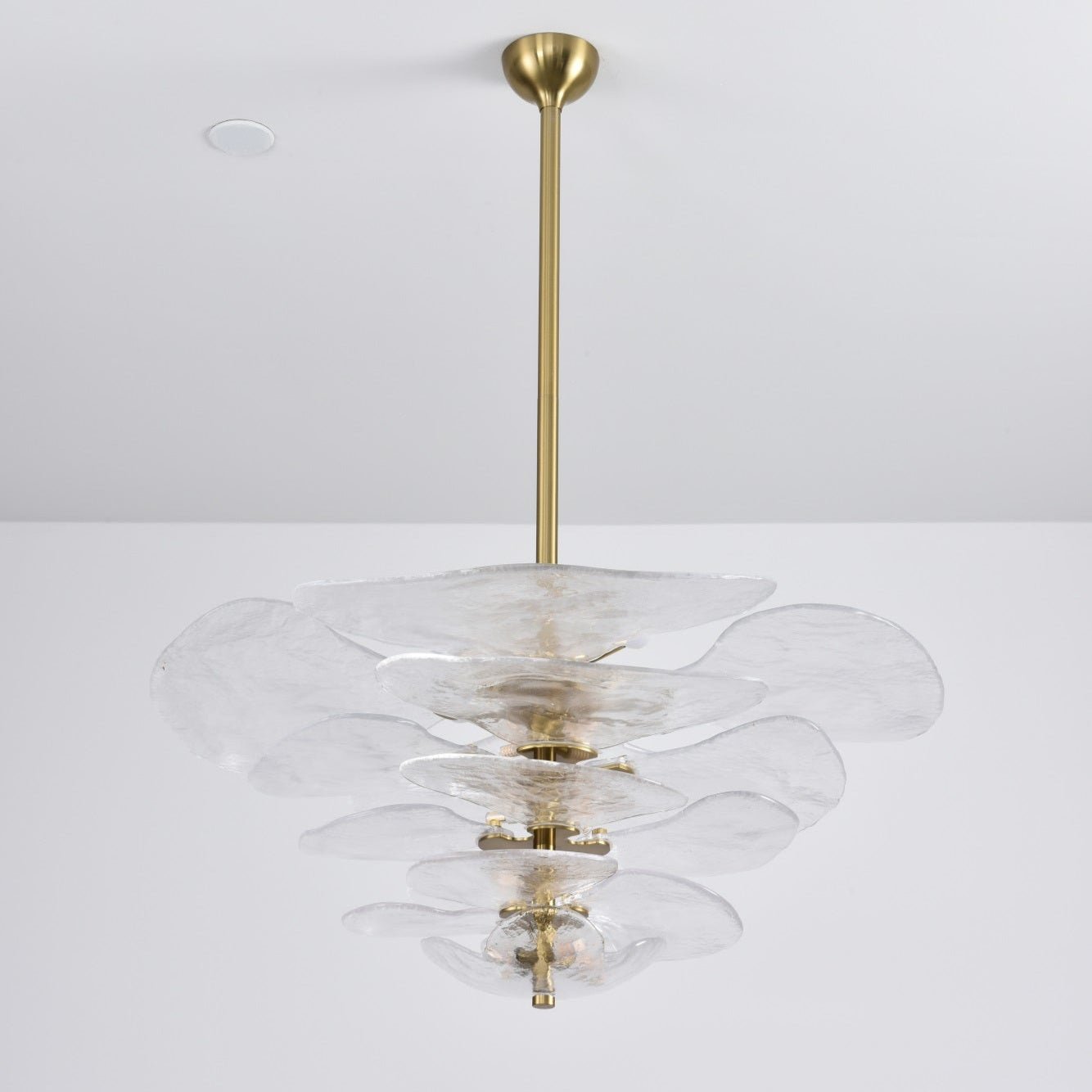 Aurora Chandelier Gold Murano Glass Petal Luxury - Blowlighting