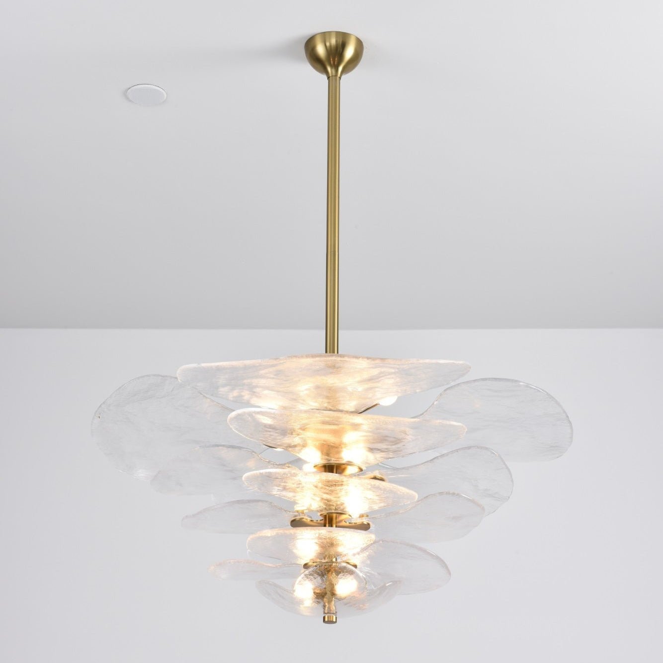 Aurora Chandelier Gold Murano Glass Petal Luxury - Blowlighting