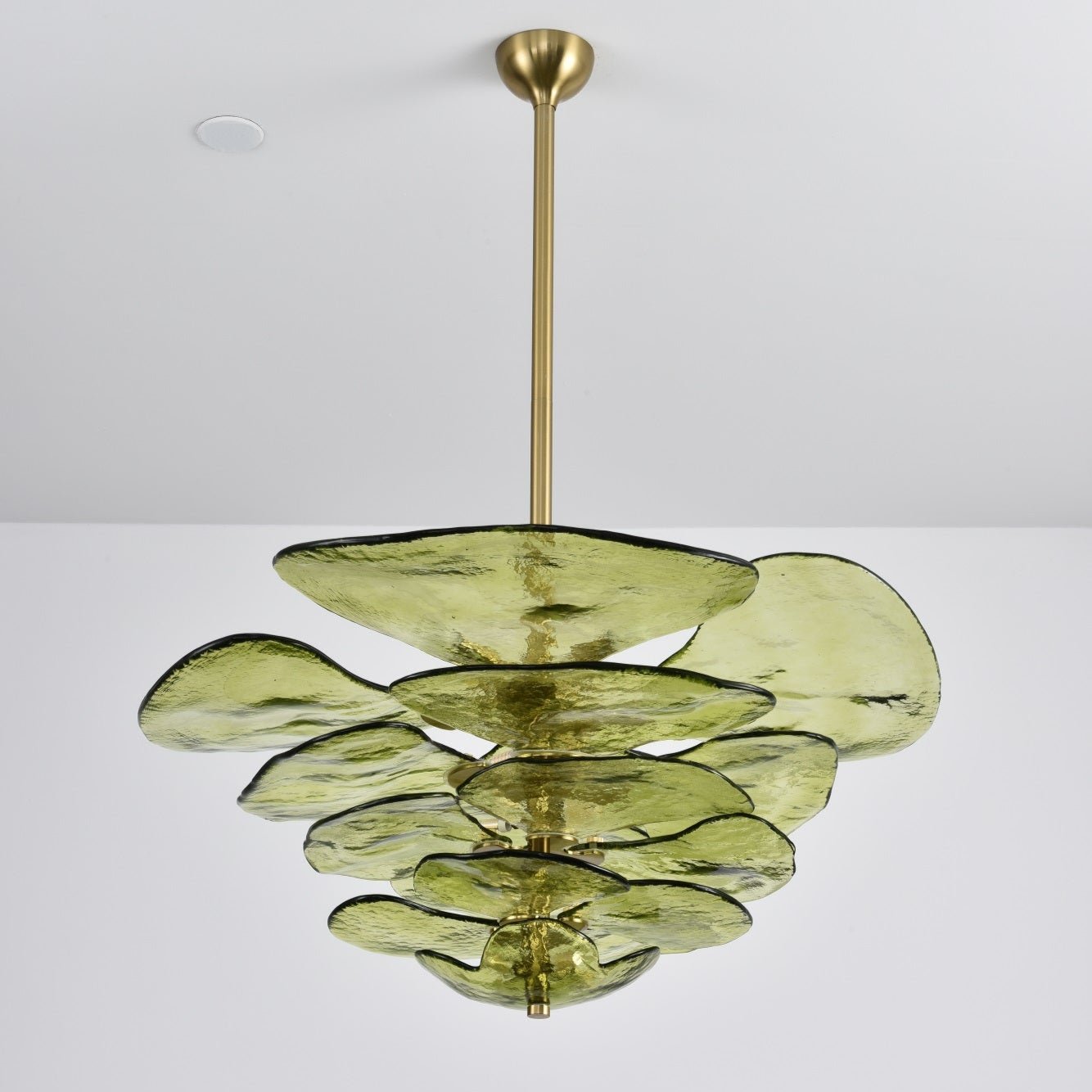 Aurora Chandelier Gold Murano Glass Petal Luxury - Blowlighting