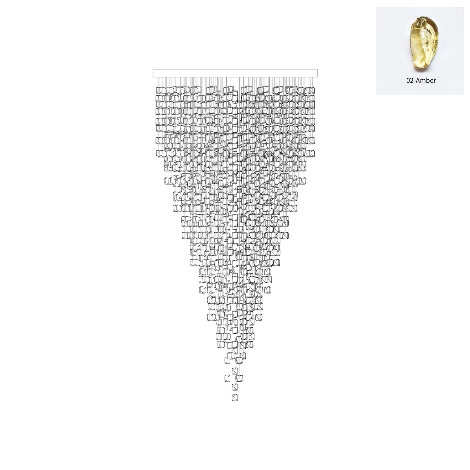 Veshaa Postmodern Luxury Stone Crystal Chandelier - Blowlighting