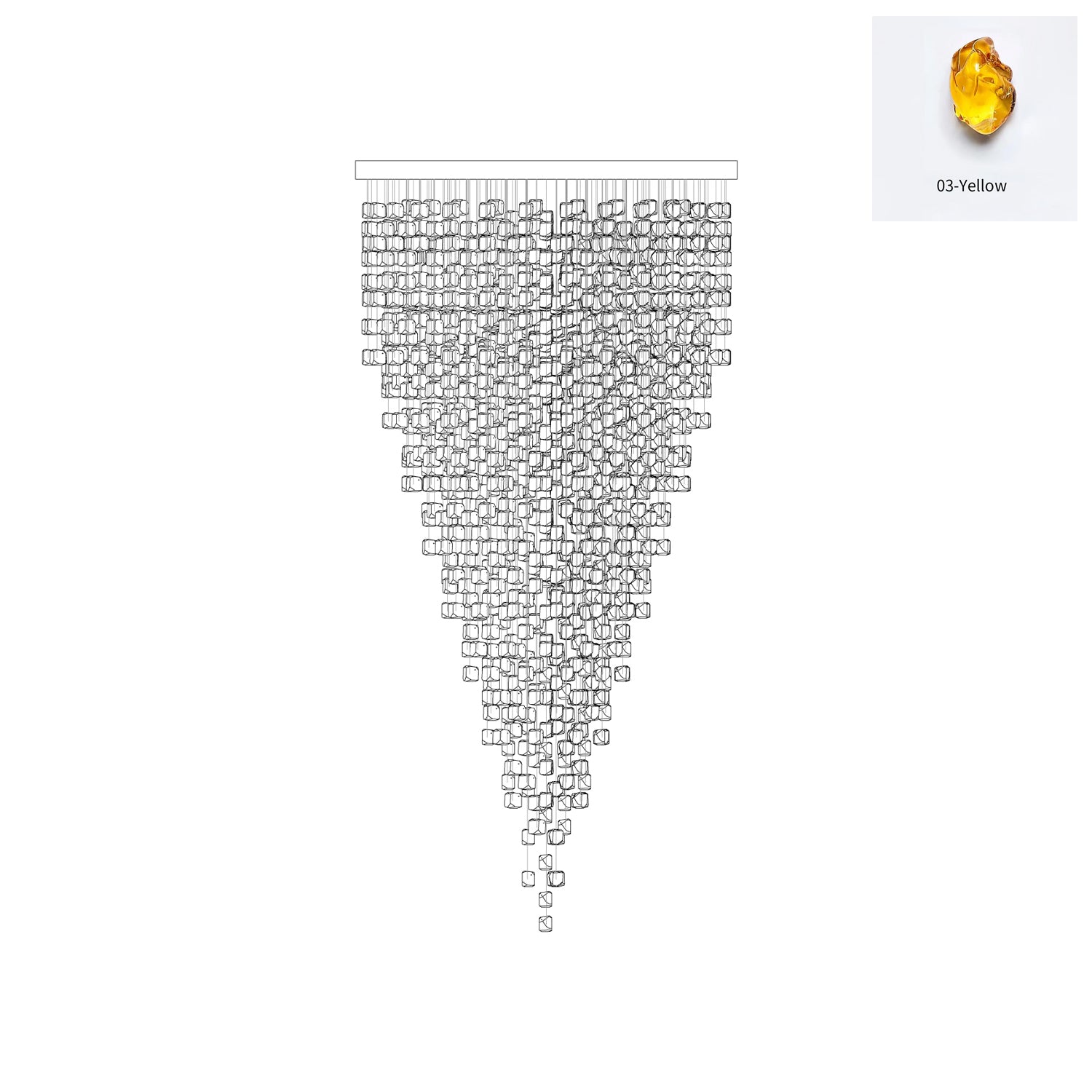 Veshaa Postmodern Luxury Stone Crystal Chandelier - Blowlighting