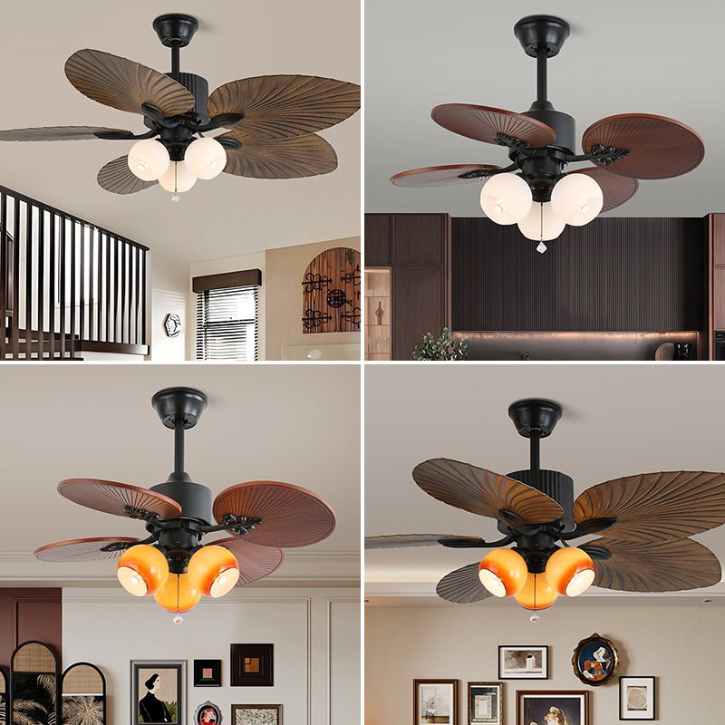 Solara Tropical Glass Ceiling Fan Light - Blowlighting