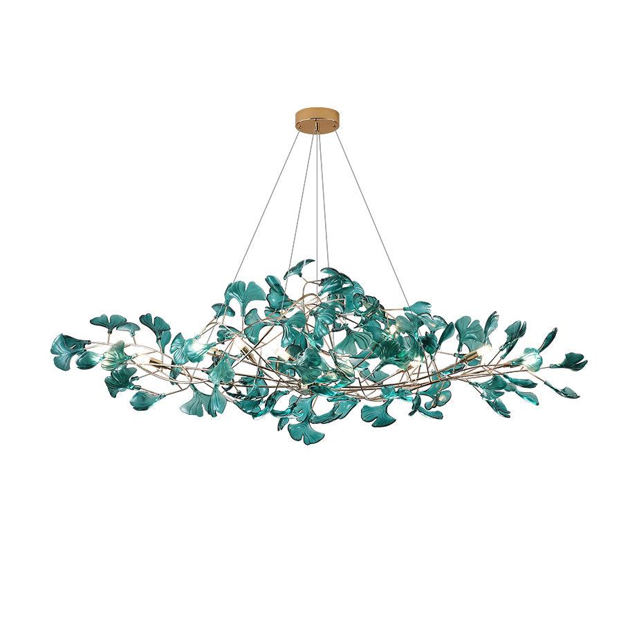 Eurvinen Luxury Ginkgo Leaf Metal Chandelier - Blowlighting