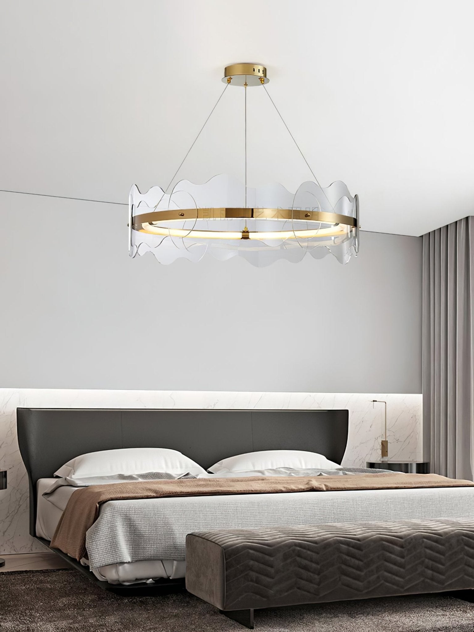 Acrylic Wave Chandelier - Blowlighting