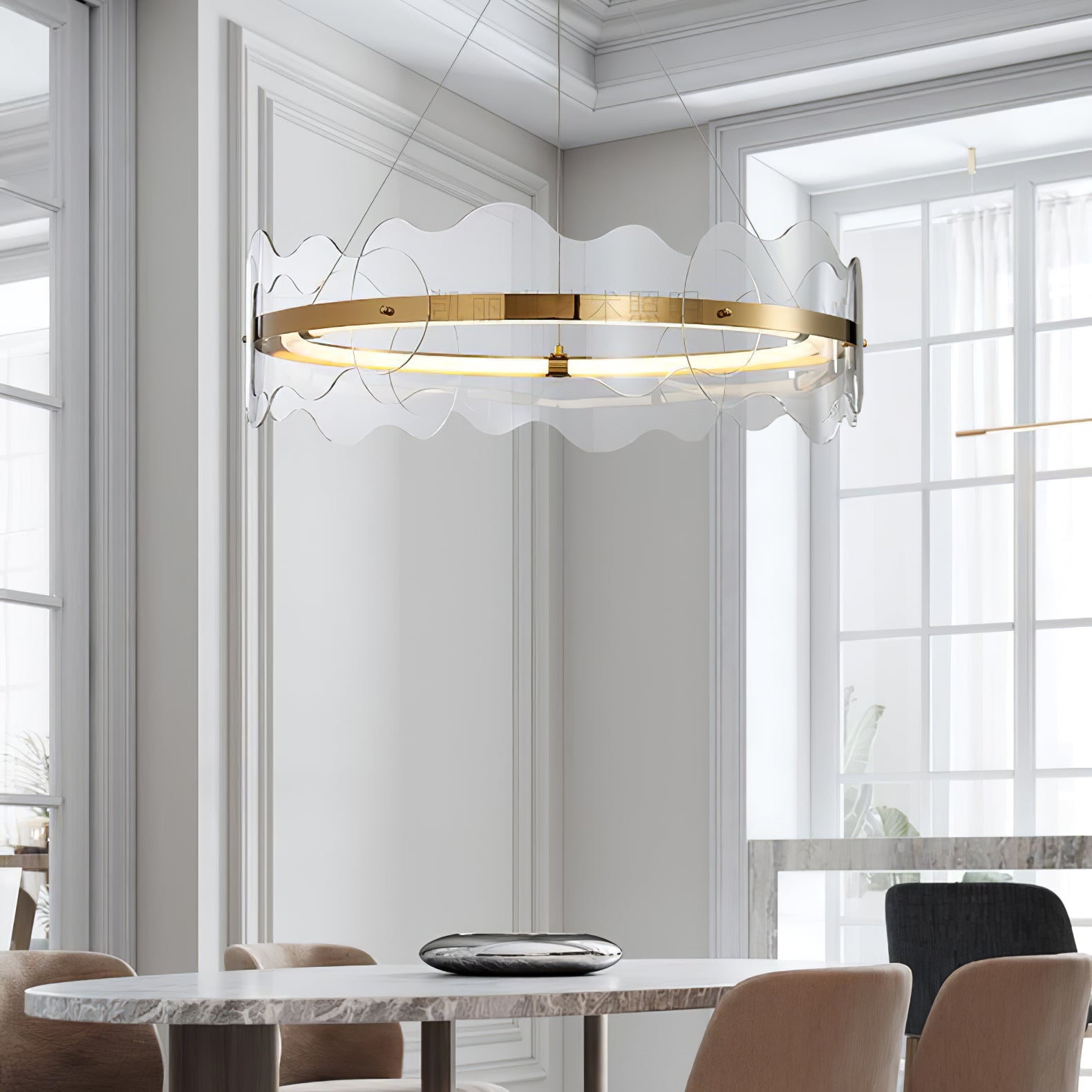 Acrylic Wave Chandelier - Blowlighting