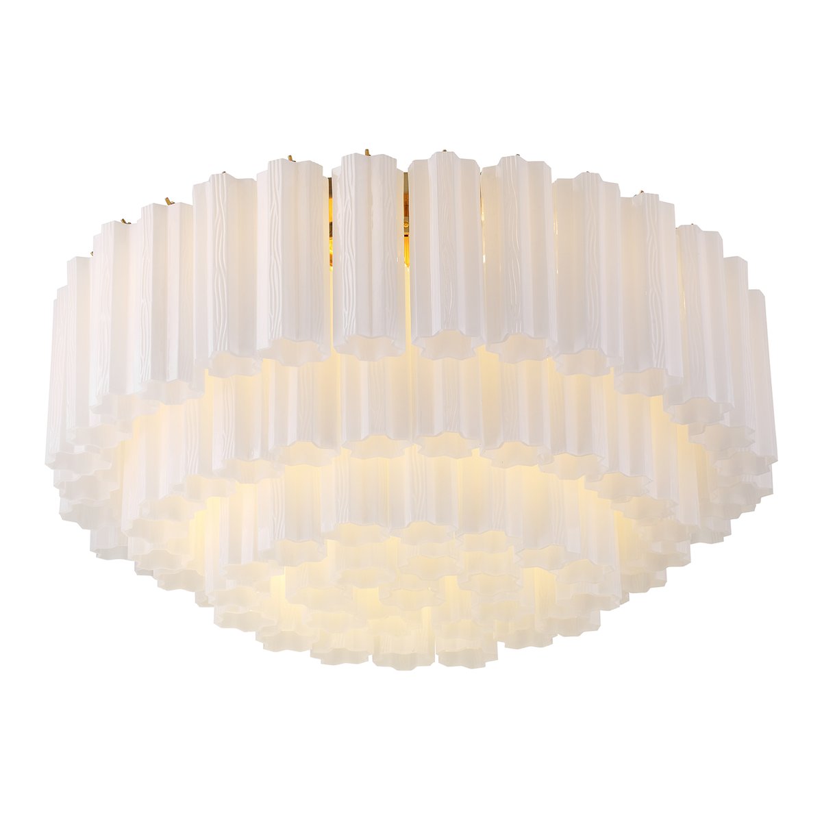 Aurora Ceiling Lamp Glass Tube Layered Amber - Blowlighting