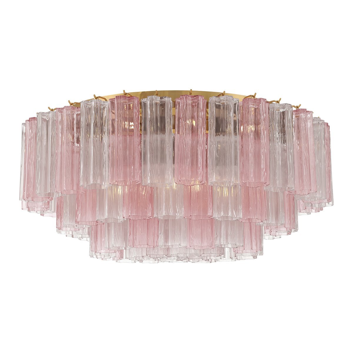 Aurora Ceiling Lamp Glass Tube Layered Amber - Blowlighting