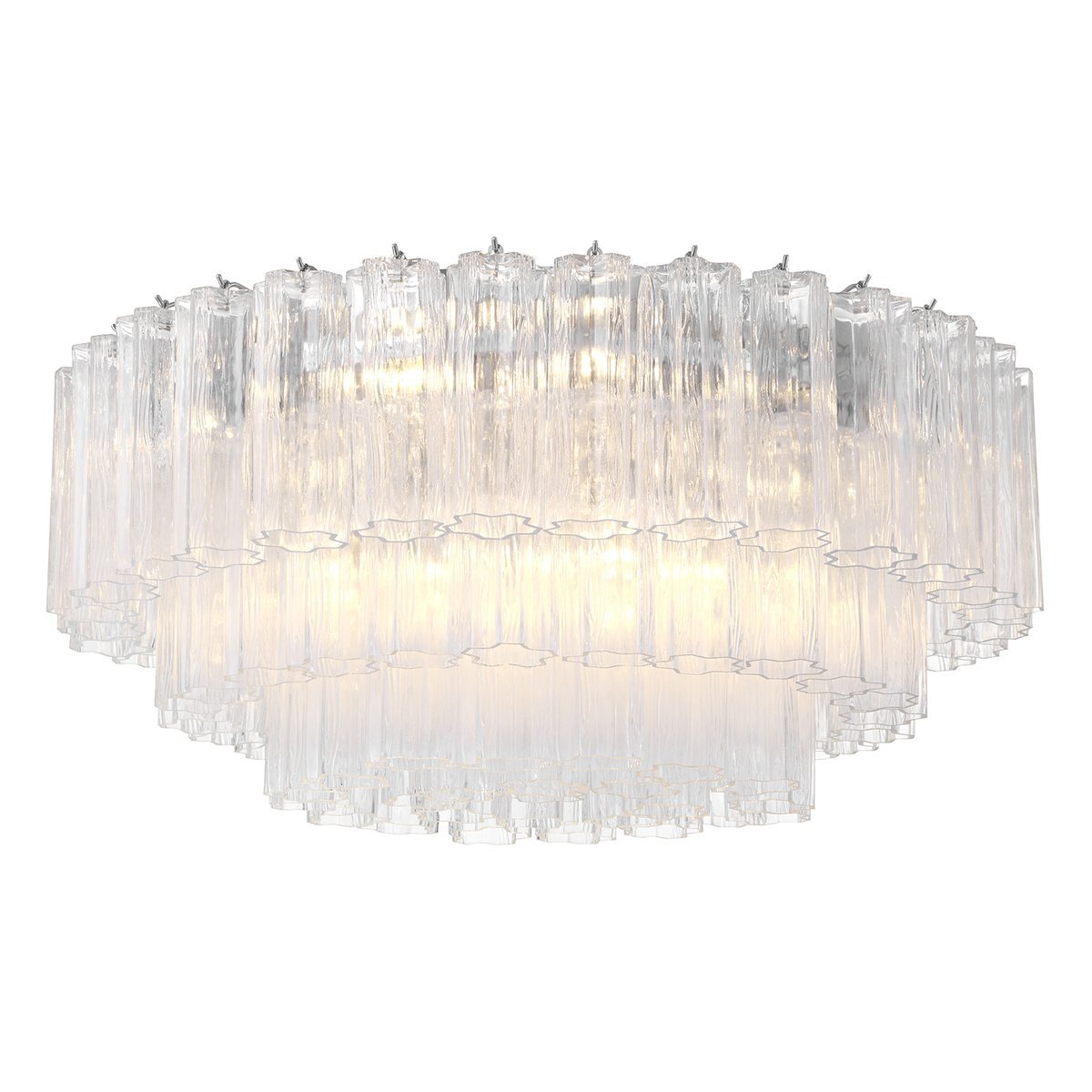 Aurora Ceiling Lamp Glass Tube Layered Amber - Blowlighting