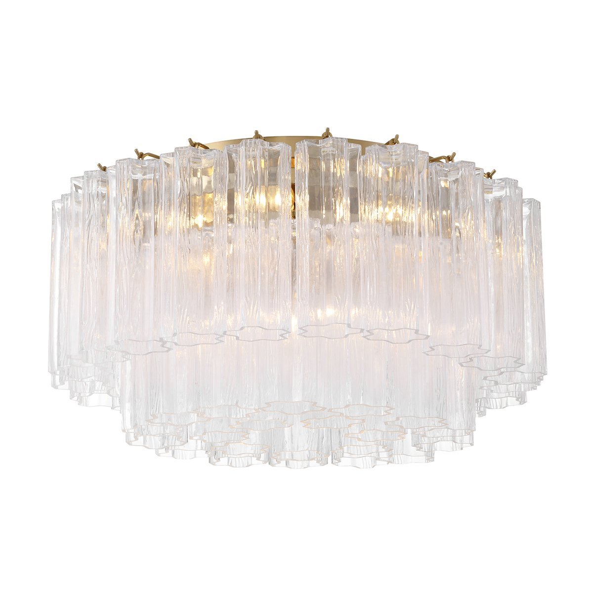 Aurora Ceiling Lamp Glass Tube Layered Amber - Blowlighting