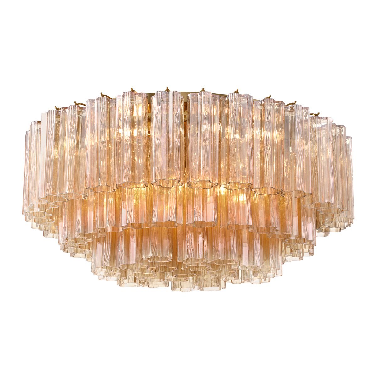 Aurora Ceiling Lamp Glass Tube Layered Amber - Blowlighting