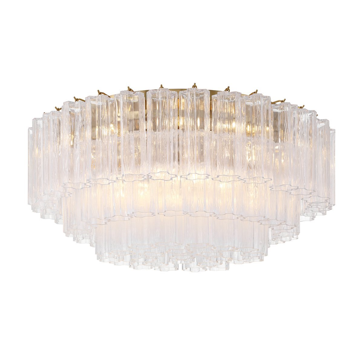 Aurora Ceiling Lamp Glass Tube Layered Amber - Blowlighting