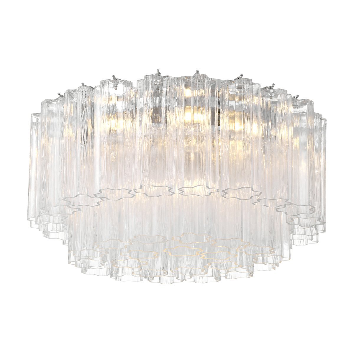 Aurora Ceiling Lamp Glass Tube Layered Amber - Blowlighting