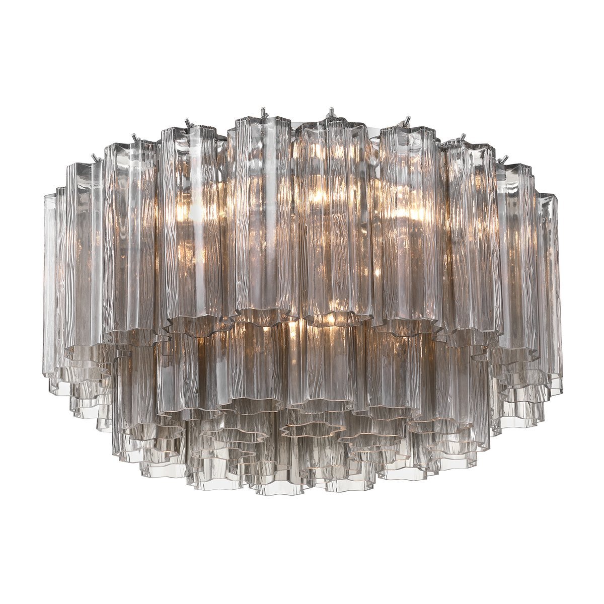 Aurora Ceiling Lamp Glass Tube Layered Amber - Blowlighting