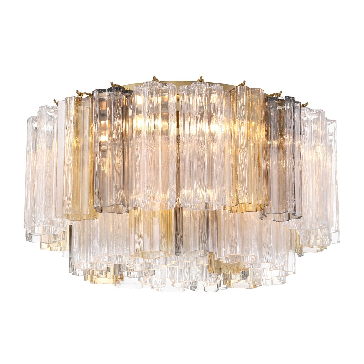 Aurora Ceiling Lamp Glass Tube Layered Amber - Blowlighting