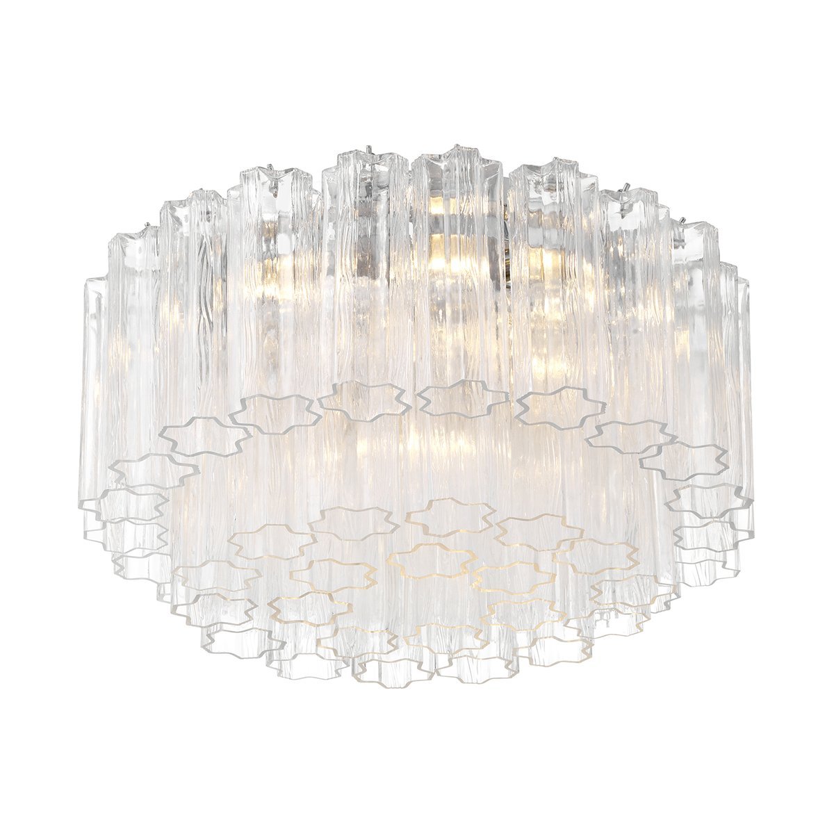 Aurora Ceiling Lamp Glass Tube Layered Amber - Blowlighting
