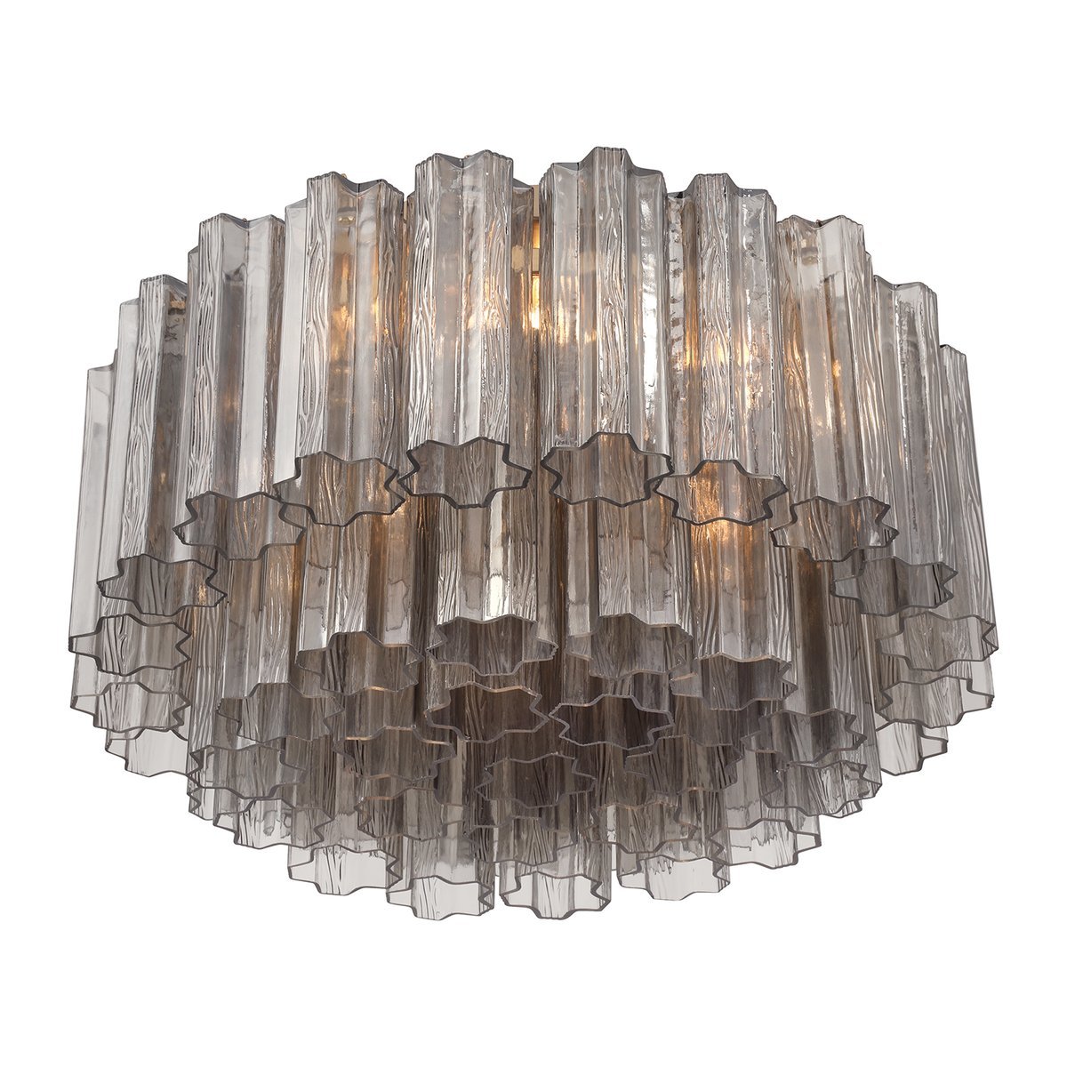 Aurora Ceiling Lamp Glass Tube Layered Amber - Blowlighting