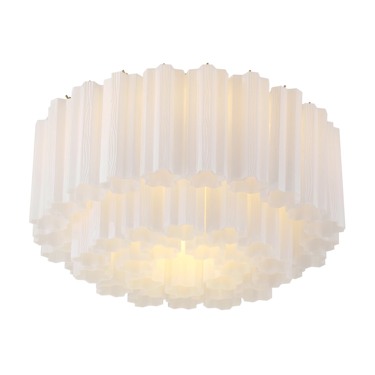 Aurora Ceiling Lamp Glass Tube Layered Amber - Blowlighting