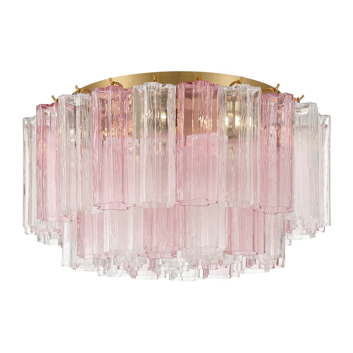 Aurora Ceiling Lamp Glass Tube Layered Amber - Blowlighting