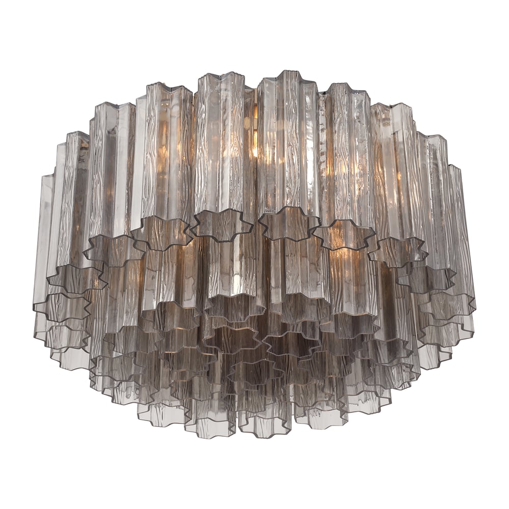 Aurora Ceiling Lamp Glass Tube Layered Amber - Blowlighting