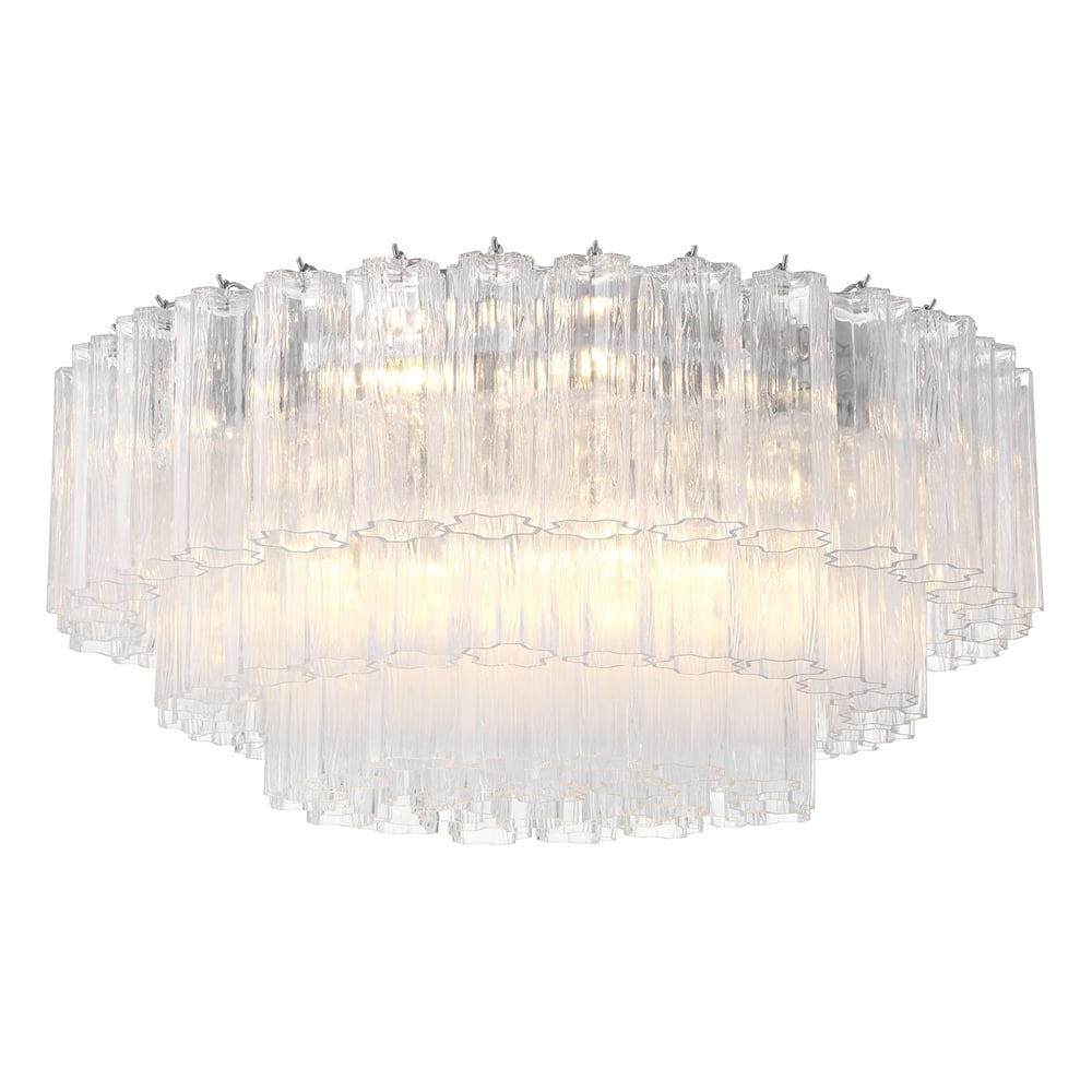 Aurora Ceiling Lamp Glass Tube Layered Amber - Blowlighting