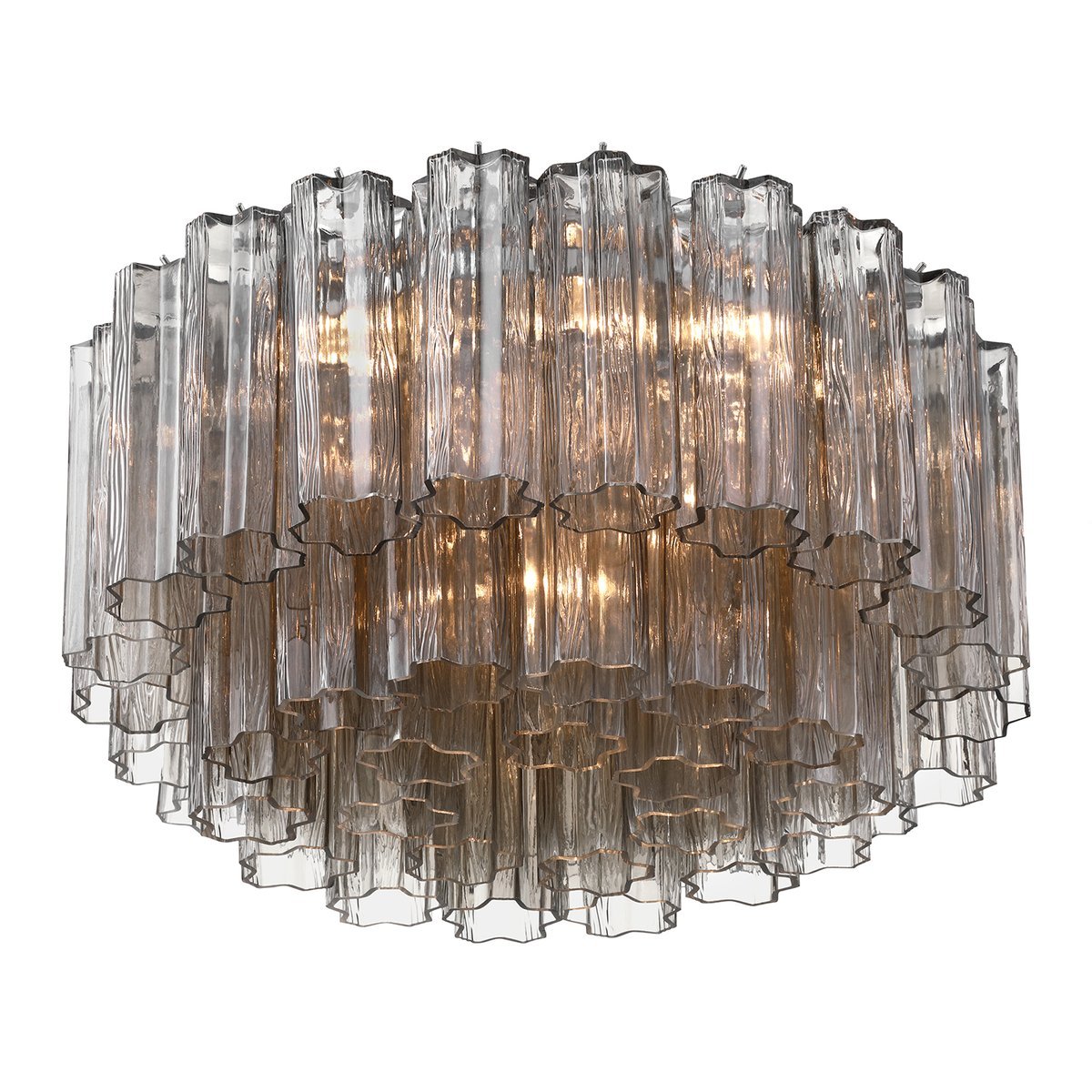 Aurora Ceiling Lamp Glass Tube Layered Amber - Blowlighting