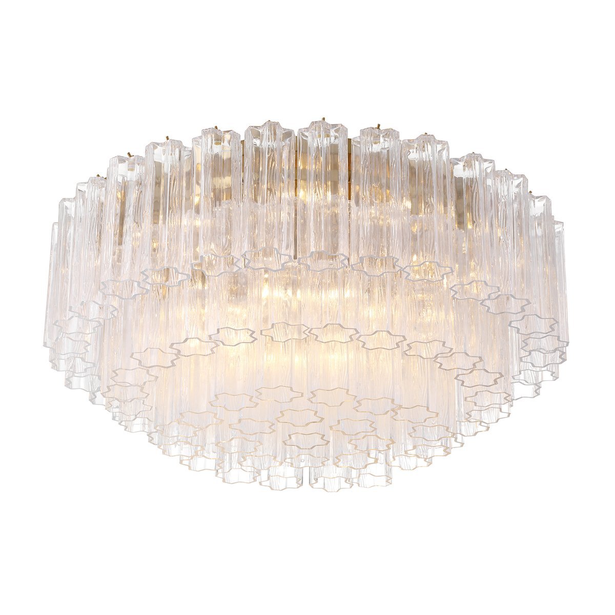 Aurora Ceiling Lamp Glass Tube Layered Amber - Blowlighting