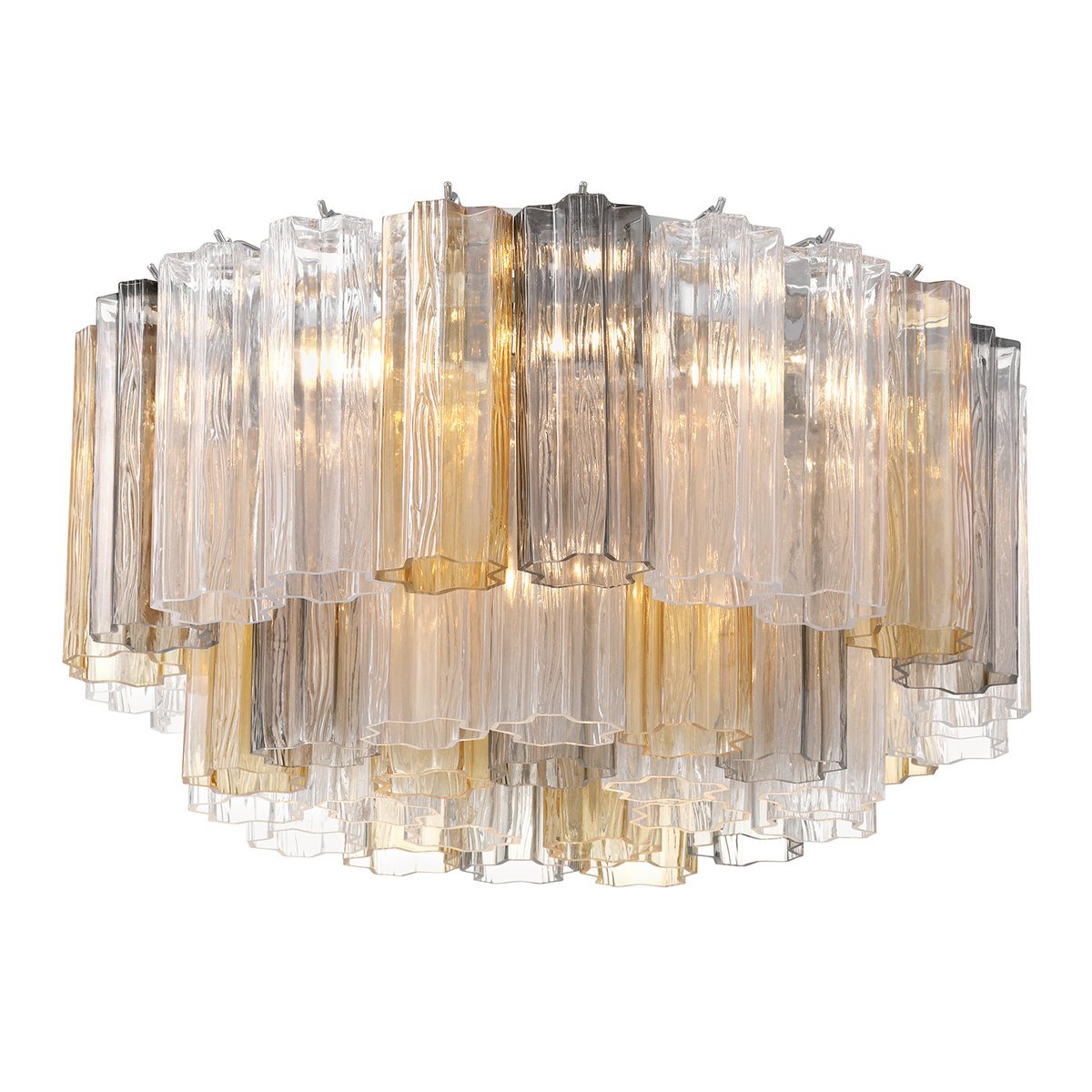 Aurora Ceiling Lamp Glass Tube Layered Amber - Blowlighting