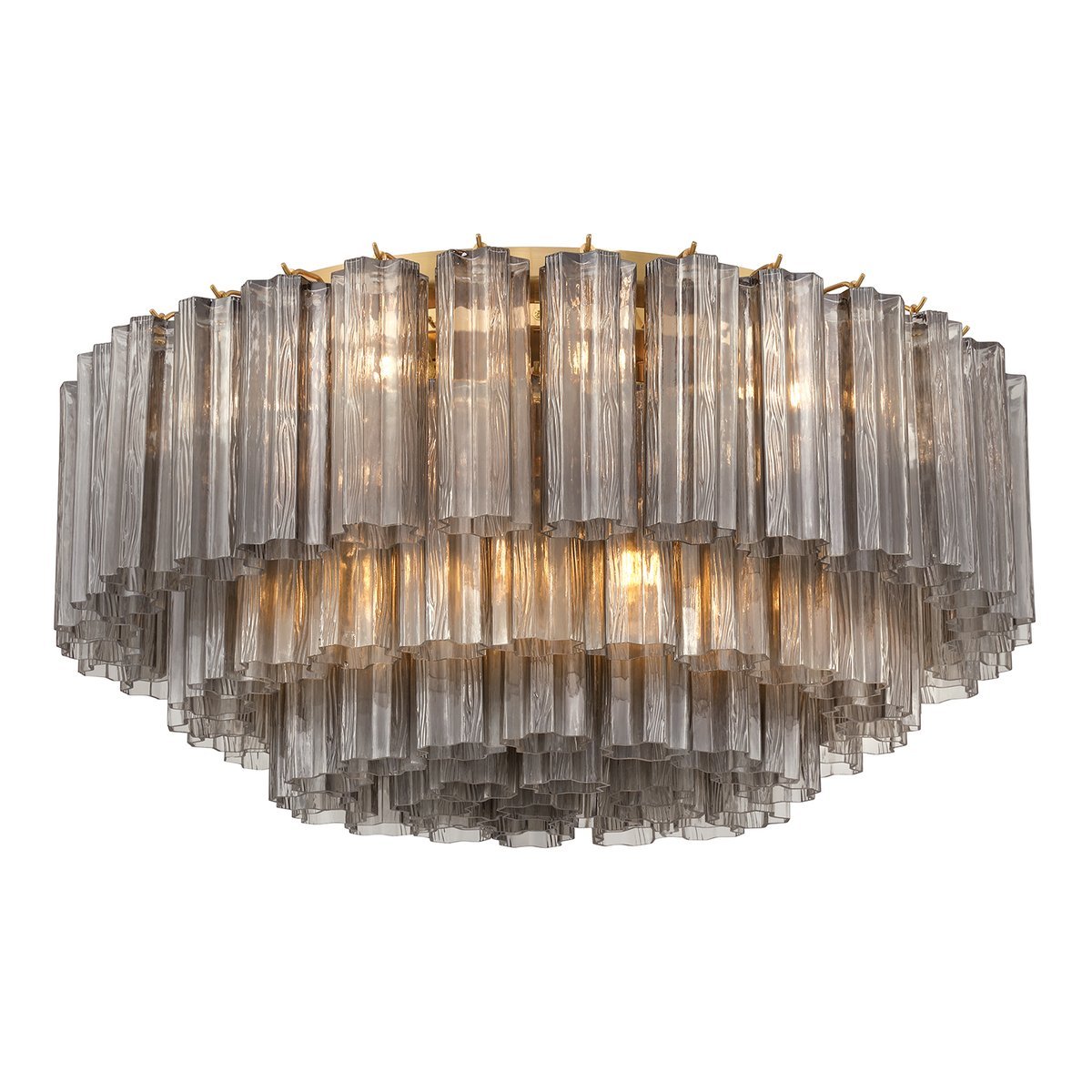 Aurora Ceiling Lamp Glass Tube Layered Amber - Blowlighting