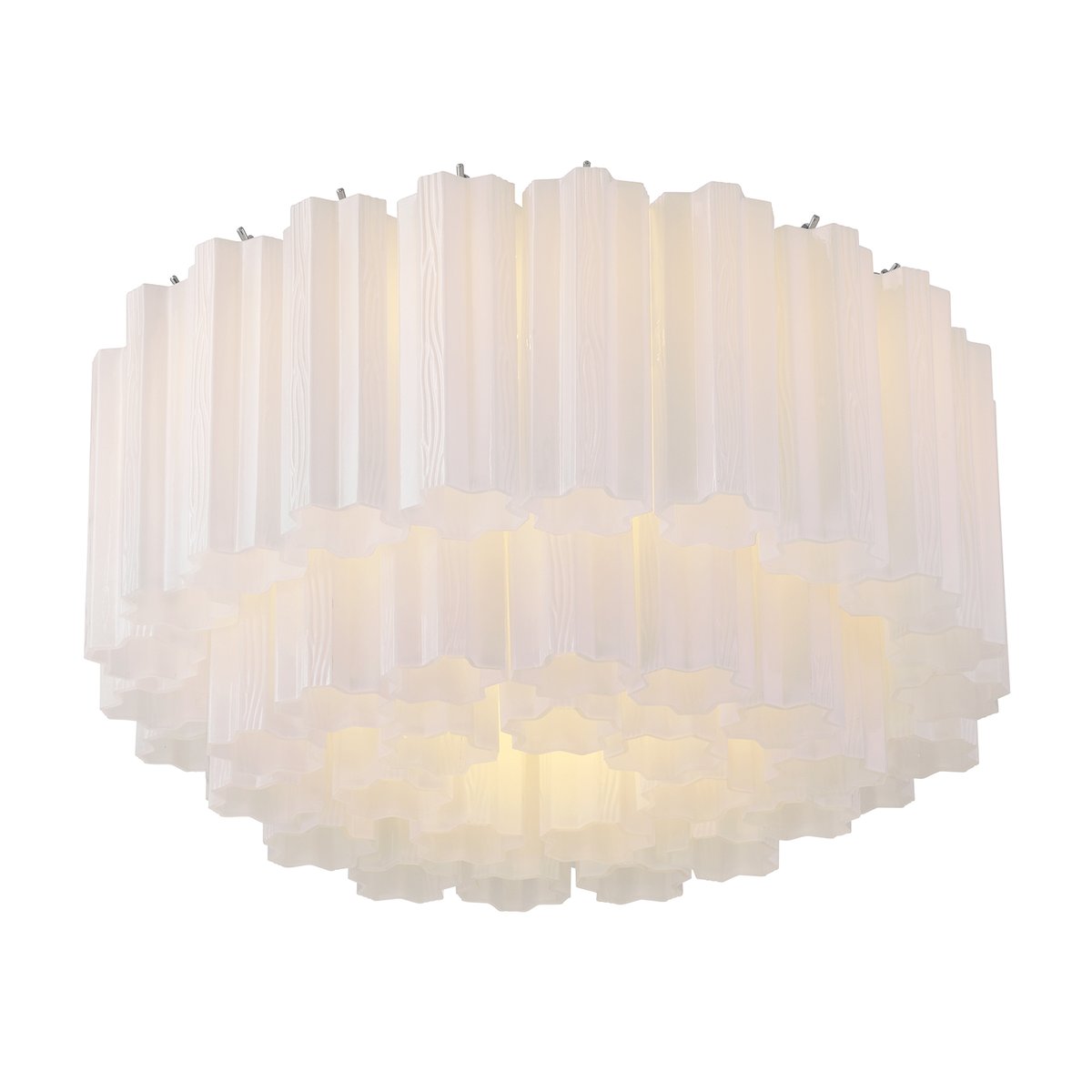 Aurora Ceiling Lamp Glass Tube Layered Amber - Blowlighting