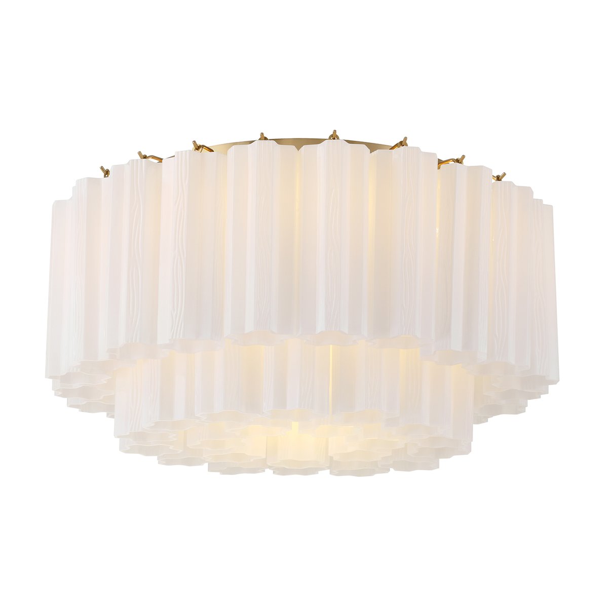 Aurora Ceiling Lamp Glass Tube Layered Amber - Blowlighting