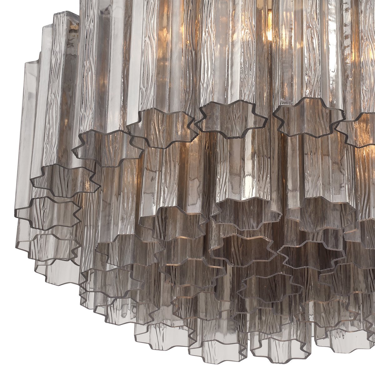 Aurora Ceiling Lamp Glass Tube Layered Amber - Blowlighting