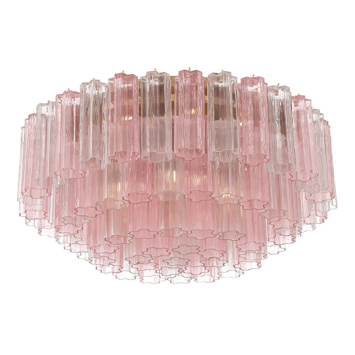 Aurora Ceiling Lamp Glass Tube Layered Amber - Blowlighting