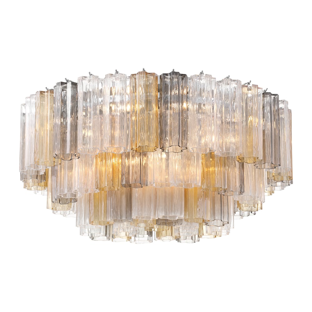 Aurora Ceiling Lamp Glass Tube Layered Amber - Blowlighting