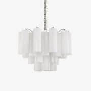 Aurora Chandelier White Layered Tube - Blowlighting