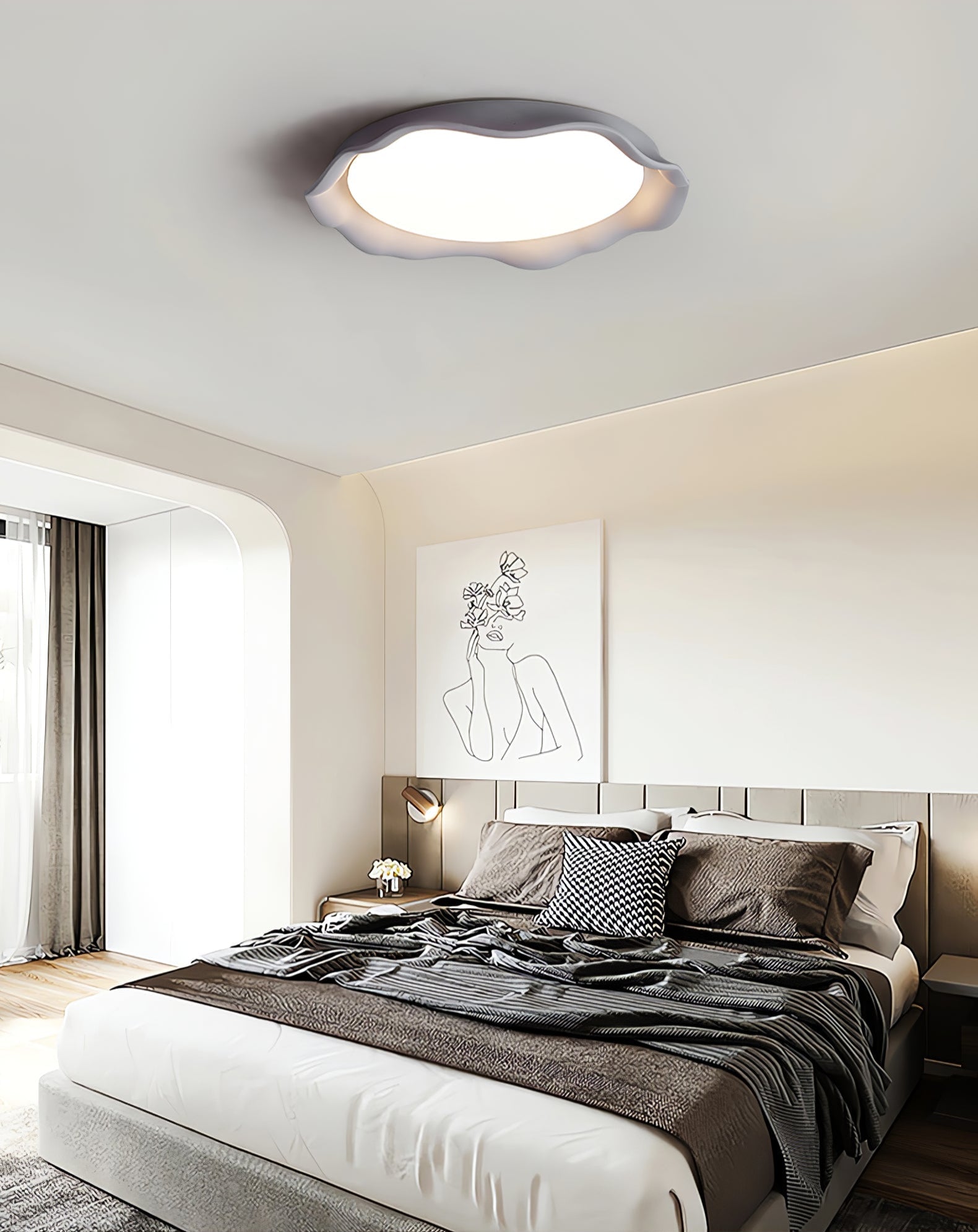 Aera Microcement Ceiling Light - Blowlighting