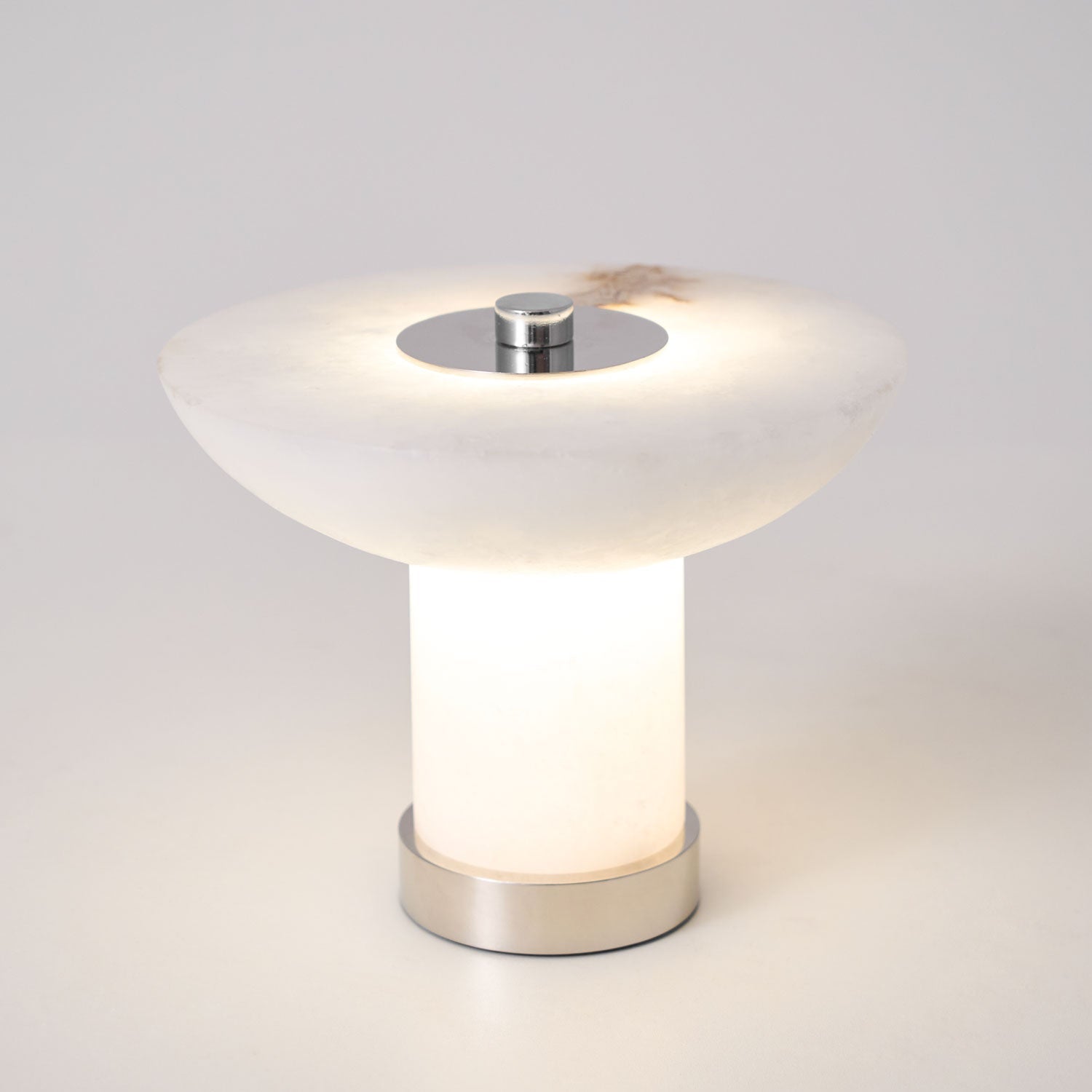 Eurnoran Mushroom Shaped Alabaster Table Lamp - Blowlighting