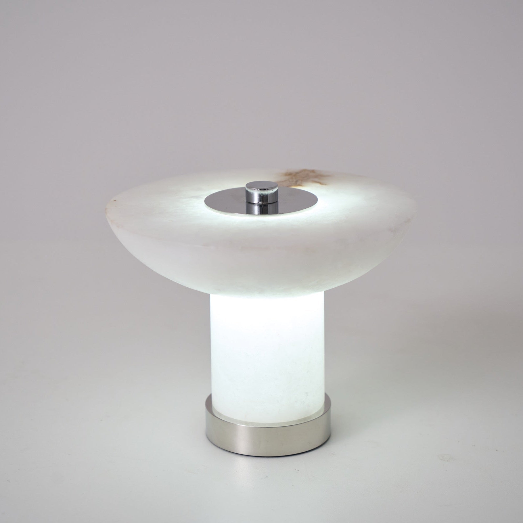 Eurnoran Mushroom Shaped Alabaster Table Lamp - Blowlighting