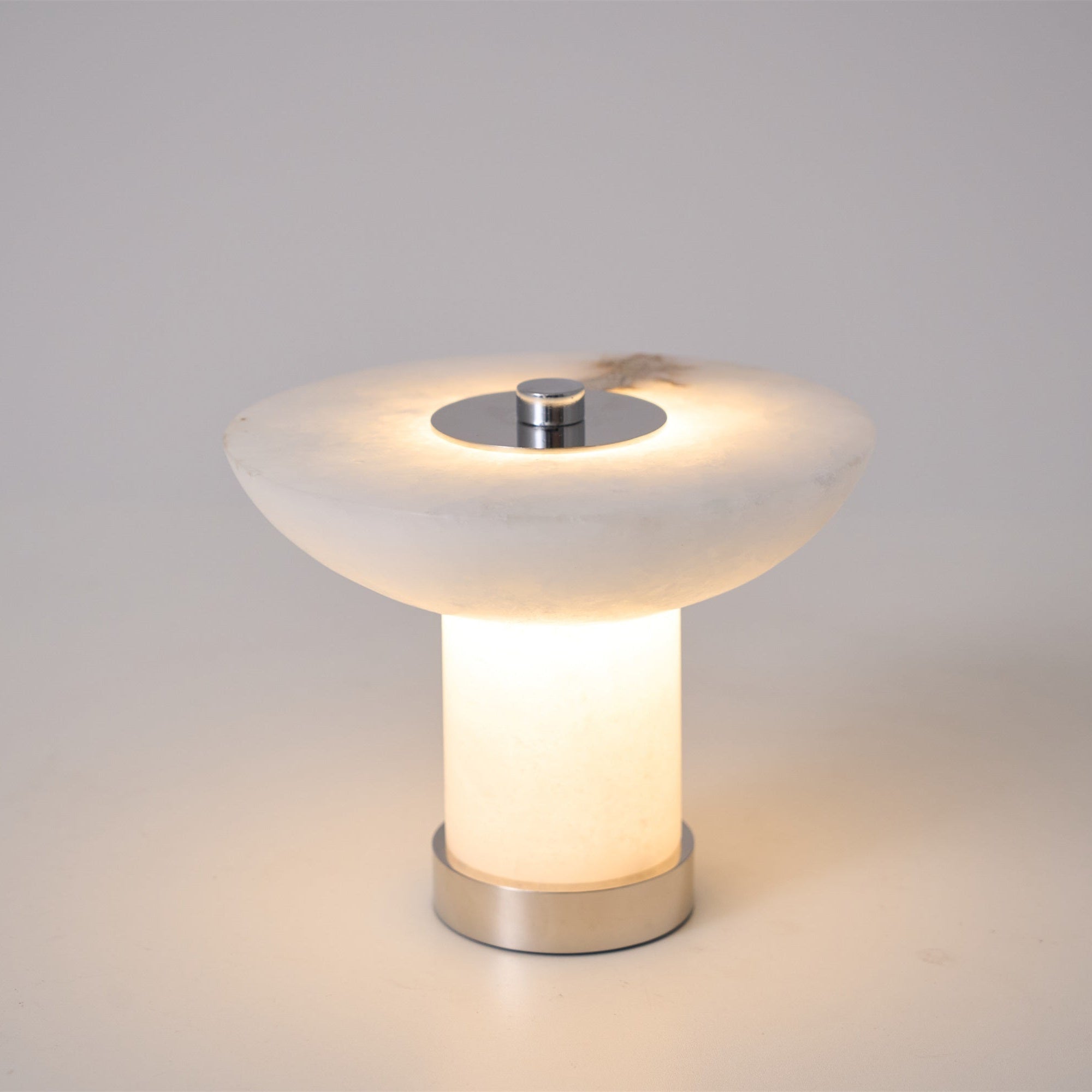 Eurnoran Mushroom Shaped Alabaster Table Lamp - Blowlighting