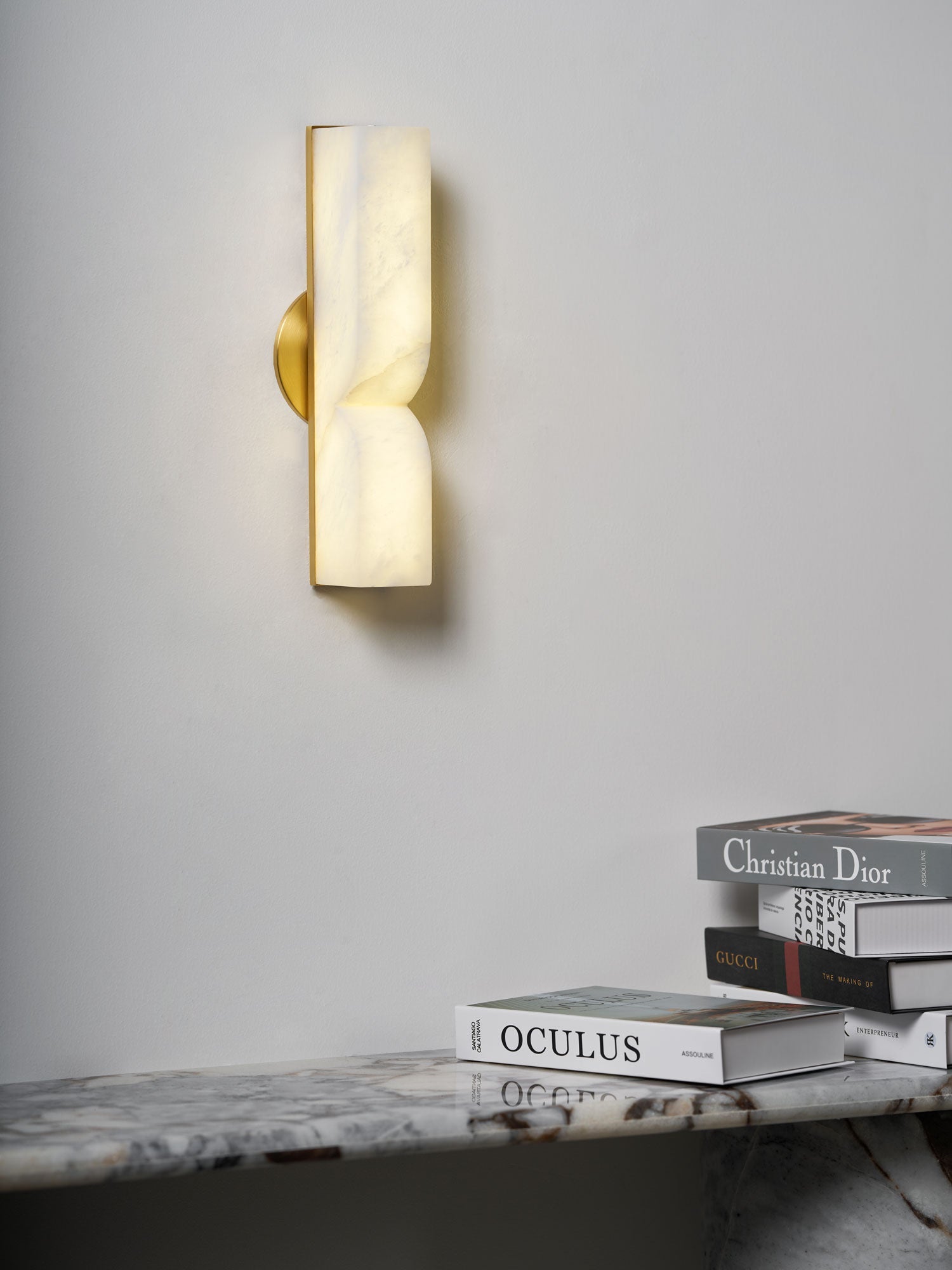 Lunaris Alabaster Rectangular Wall Lamp - Blowlighting