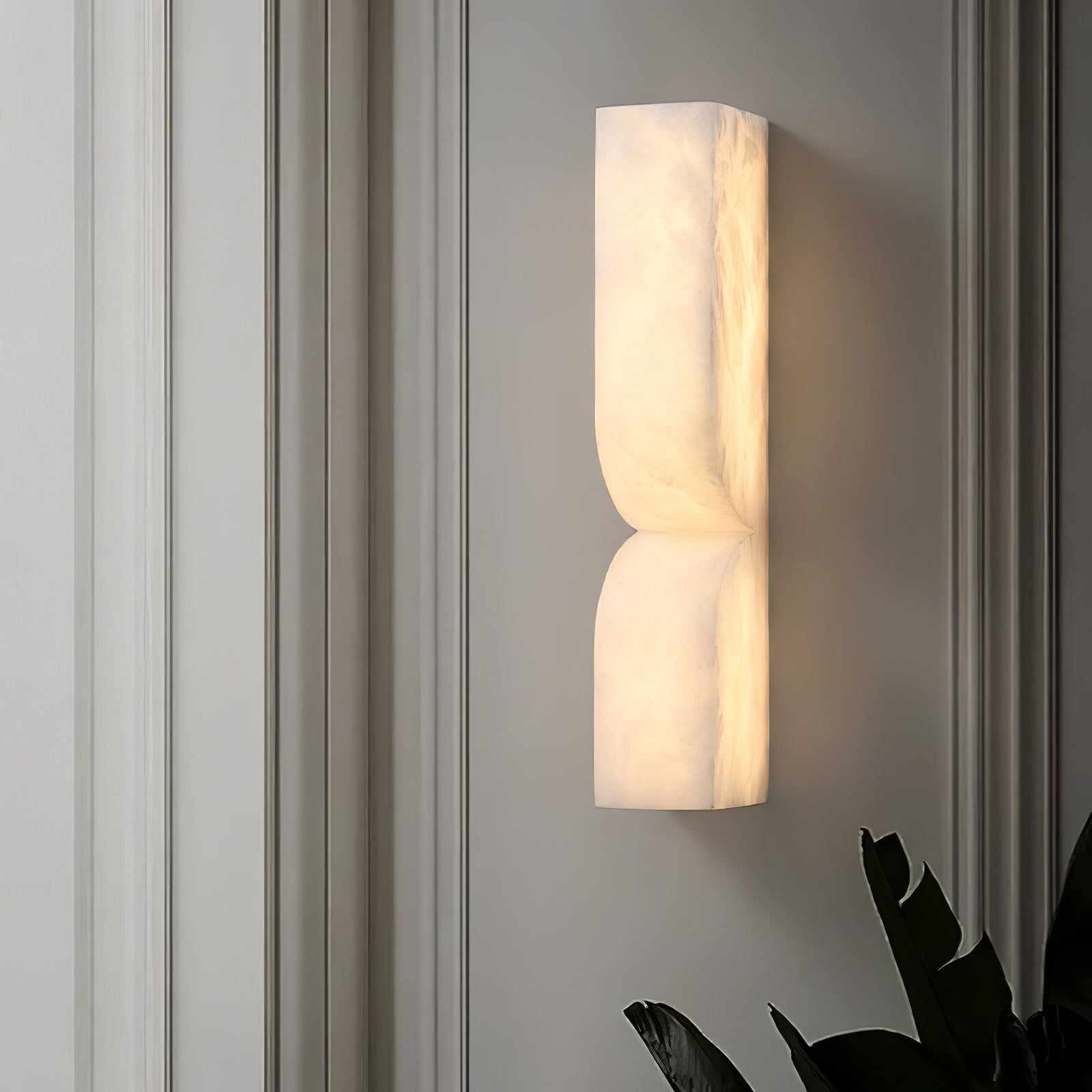 Lunaris Alabaster Rectangular Wall Lamp - Blowlighting