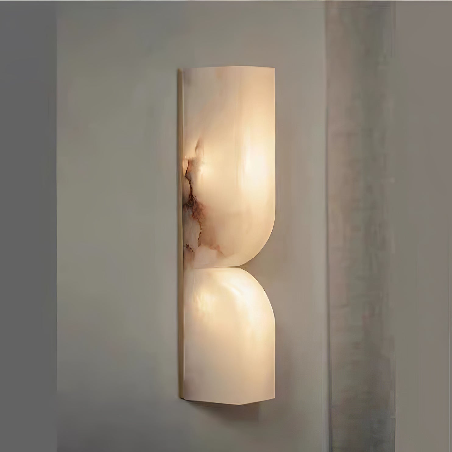Lunaris Alabaster Rectangular Wall Lamp - Blowlighting