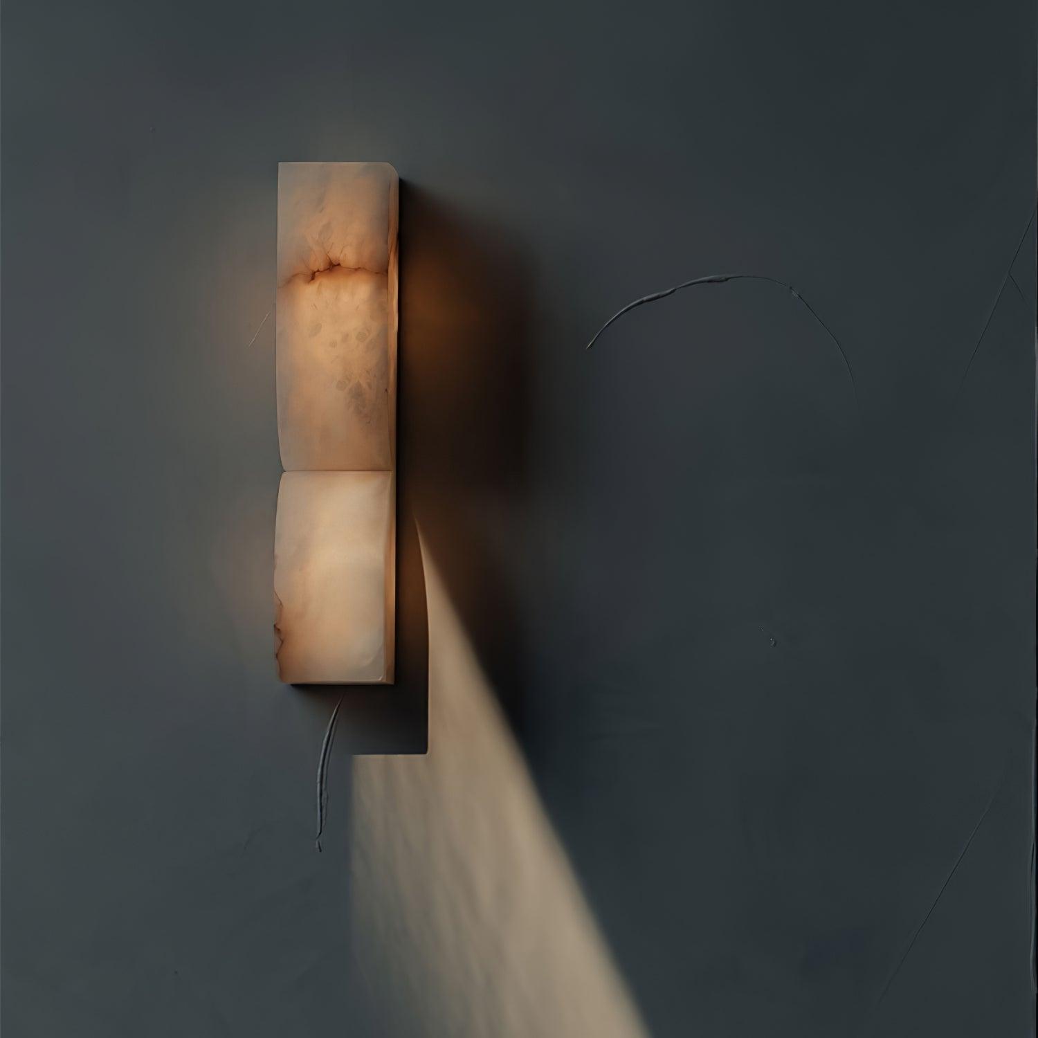 Lunaris Alabaster Rectangular Wall Lamp - Blowlighting