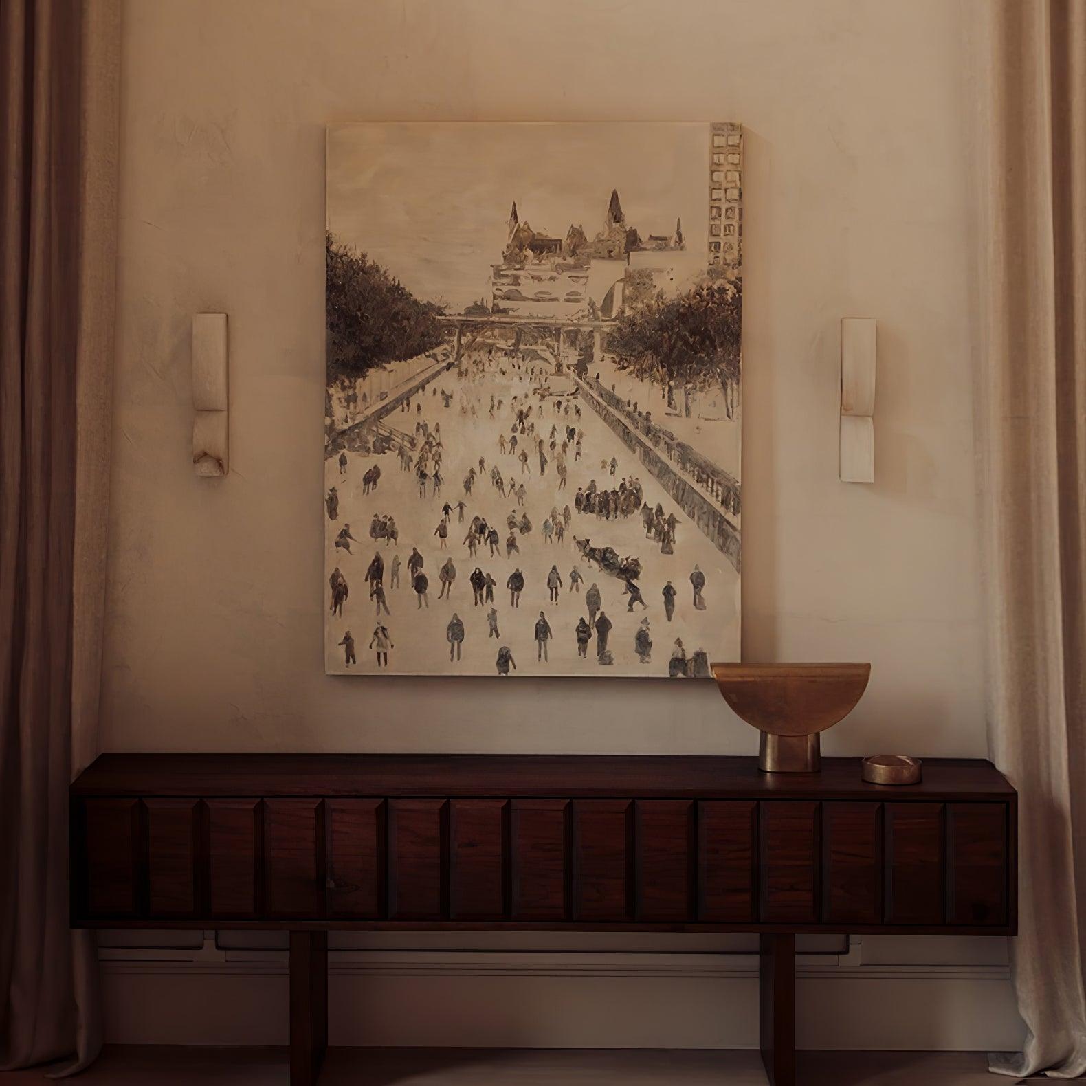 Lunaris Alabaster Rectangular Wall Lamp - Blowlighting