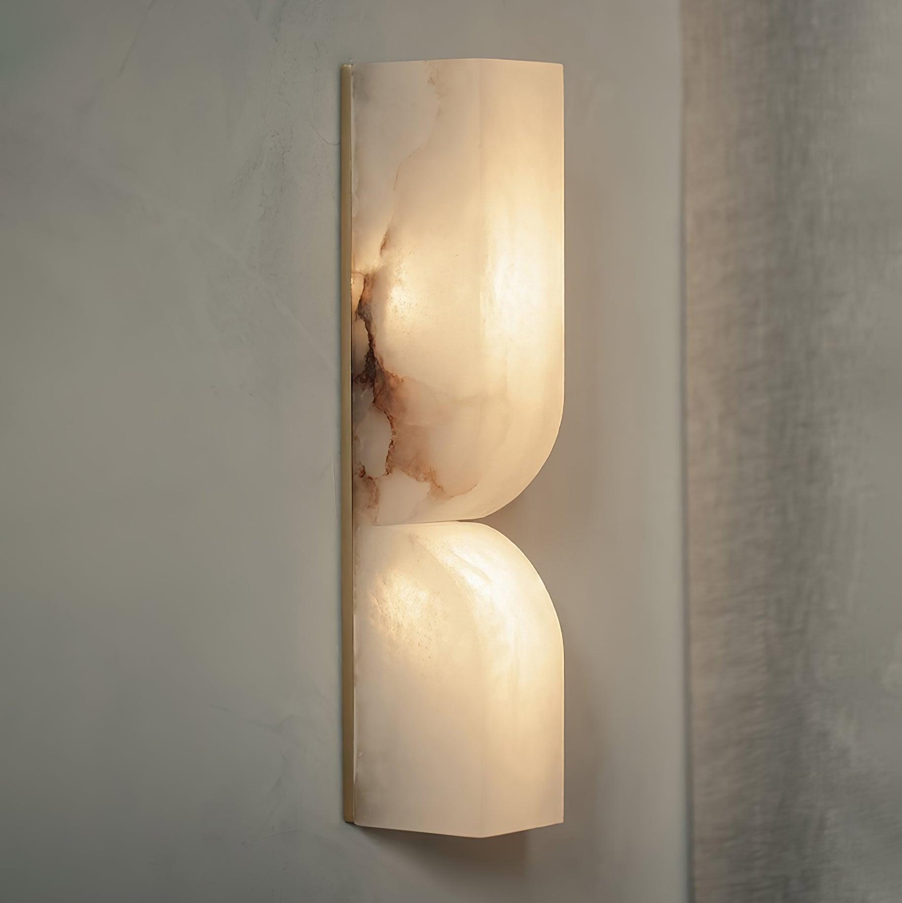 Lunaris Alabaster Rectangular Wall Lamp - Blowlighting