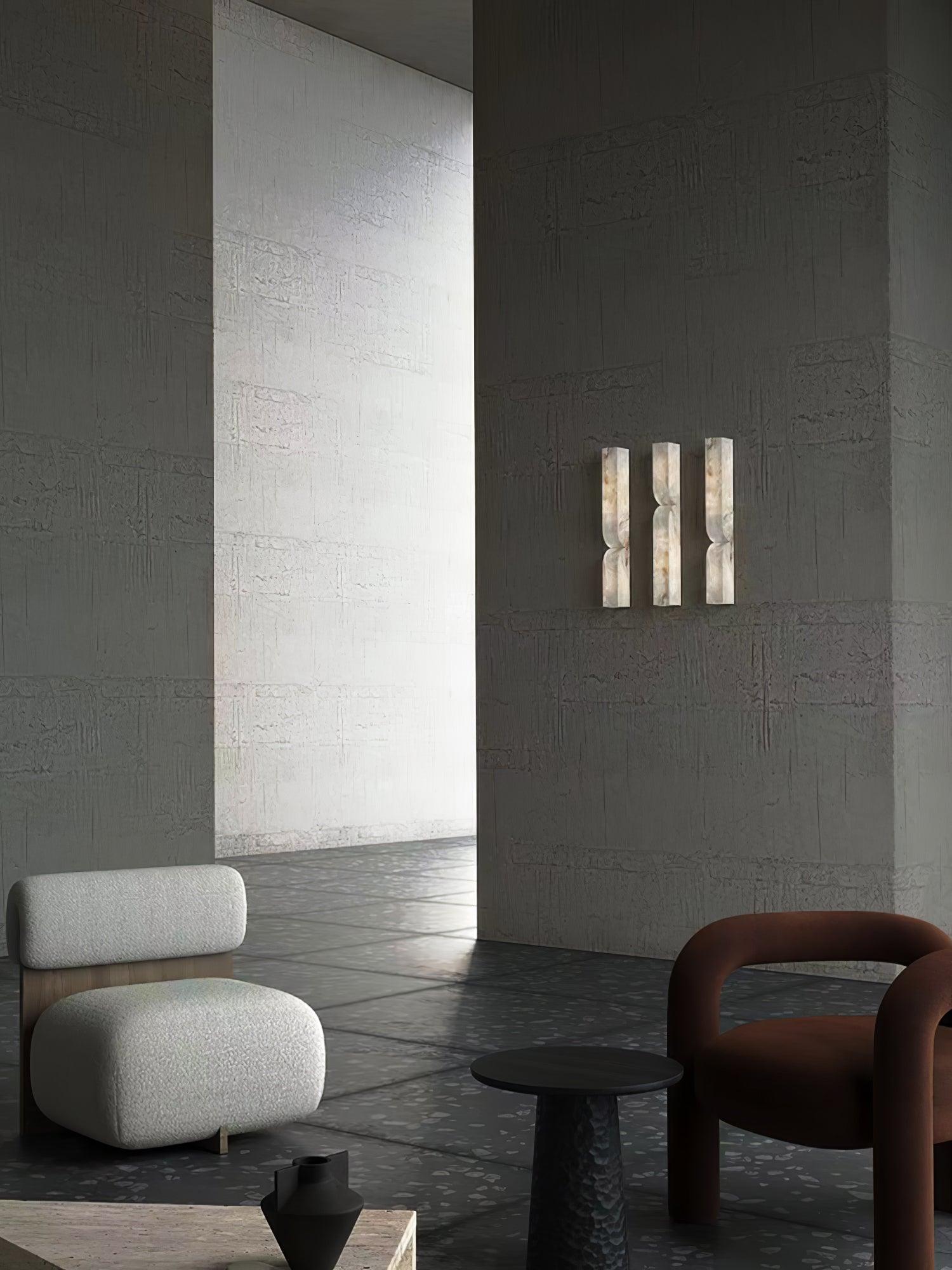 Lunaris Alabaster Rectangular Wall Lamp - Blowlighting