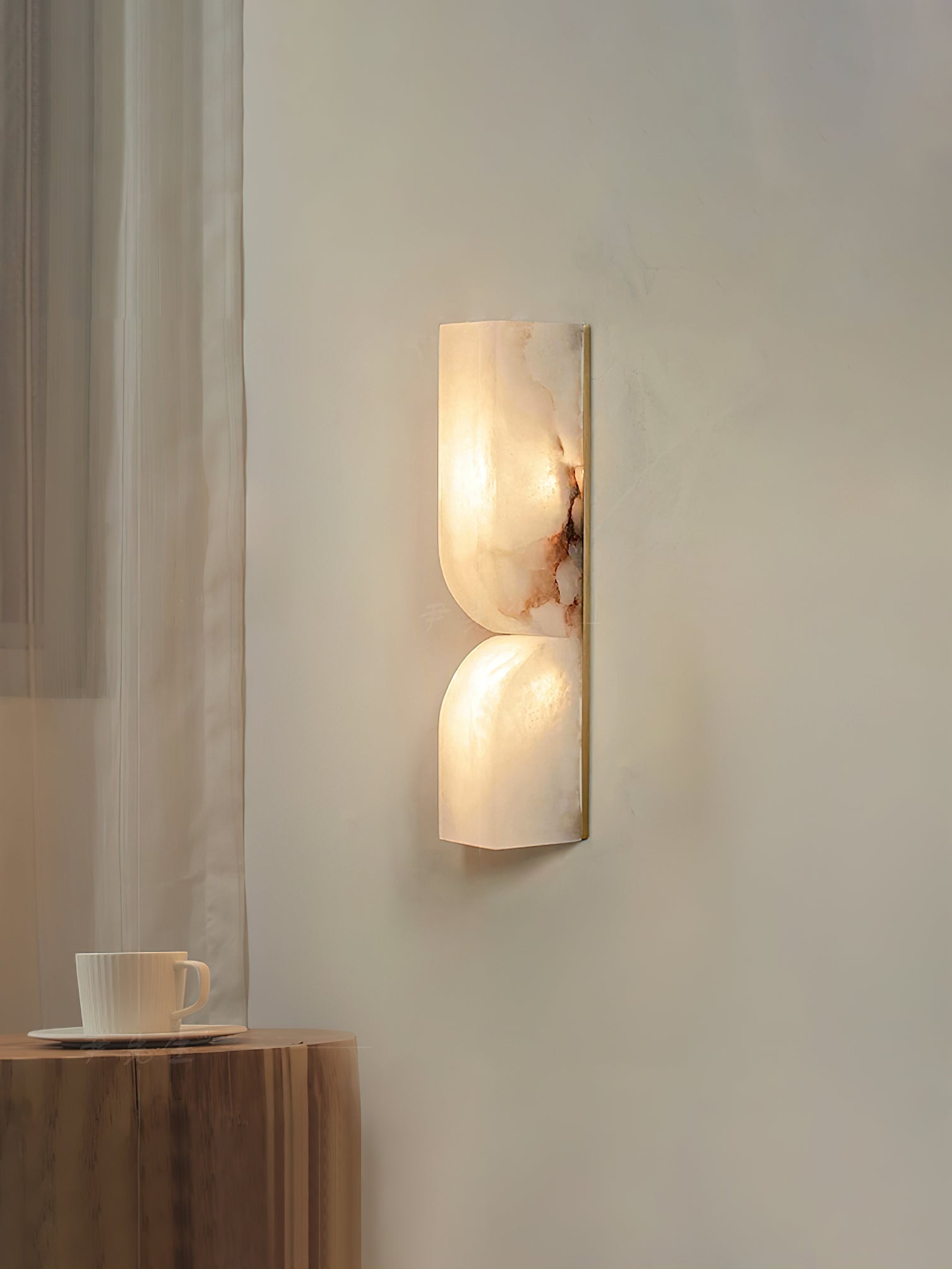 Lunaris Alabaster Rectangular Wall Lamp - Blowlighting