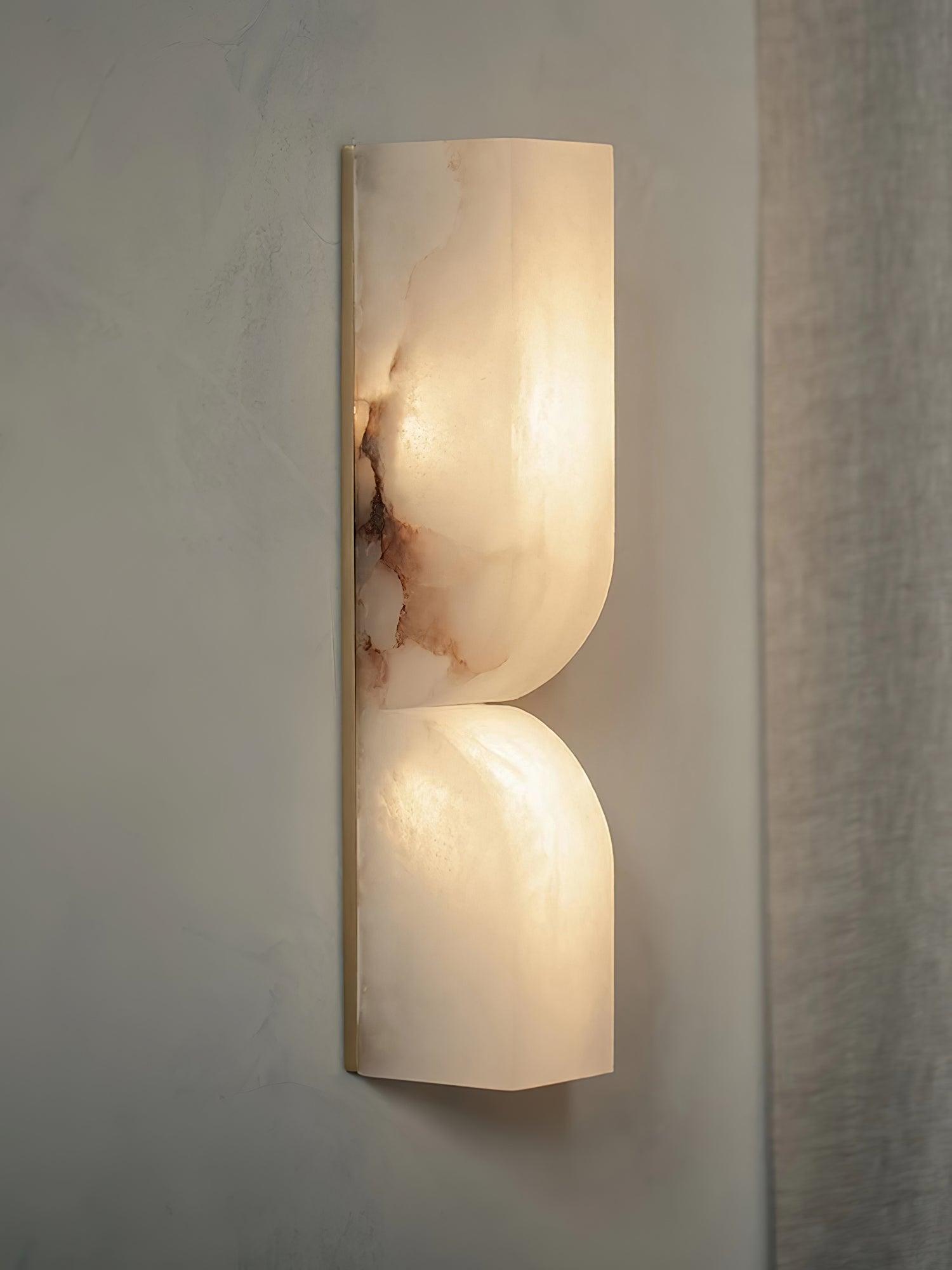 Lunaris Alabaster Rectangular Wall Lamp - Blowlighting