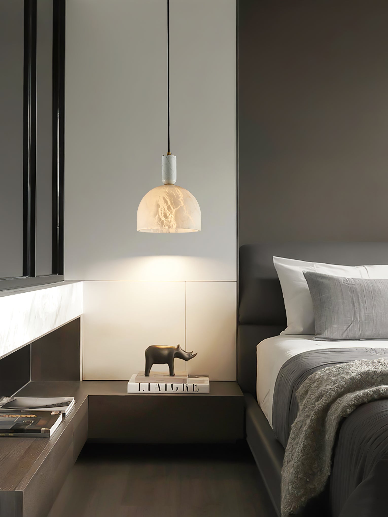 Culiror Minimalist Alabaster Pendant Light - Blowlighting