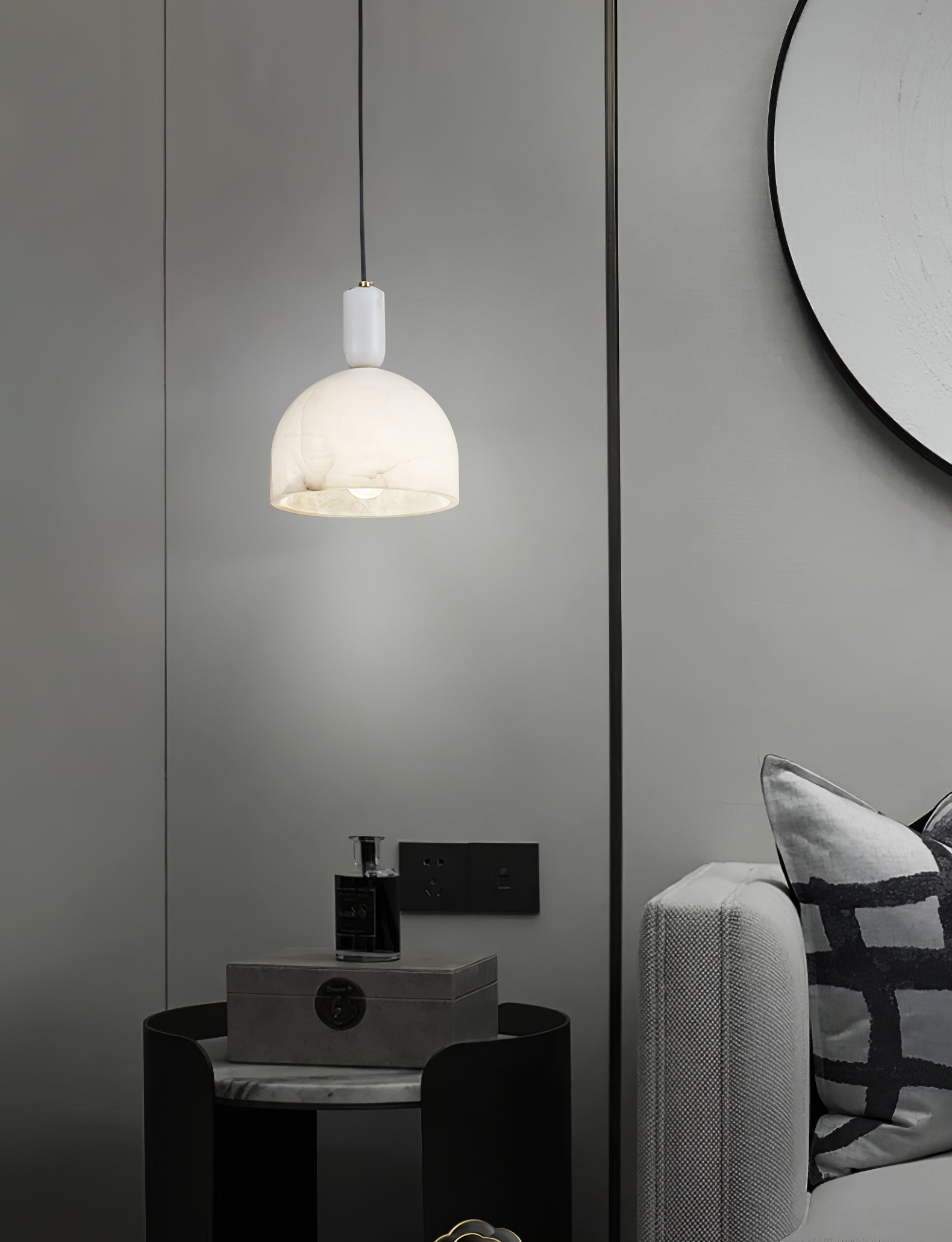 Culiror Minimalist Alabaster Pendant Light - Blowlighting