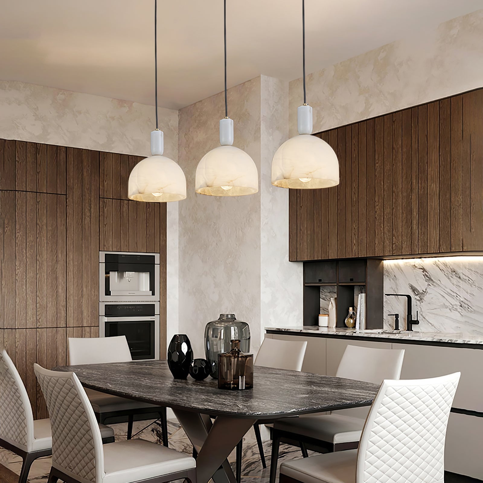 Culiror Minimalist Alabaster Pendant Light - Blowlighting